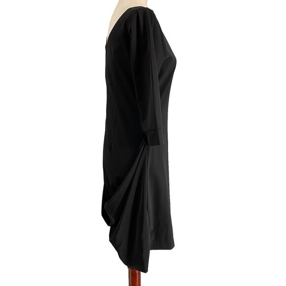 Elm Design Icelandic Artsy Lagenlook Draped Little Black Dress 1 Chic Minimalist - Picture 3 of 10